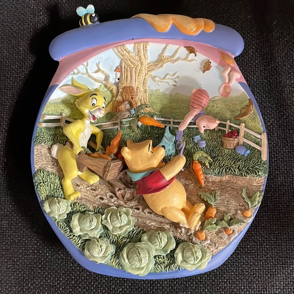 Bradford Exchange Poohs Honeypot Adventures Happy Windsday Plate.
